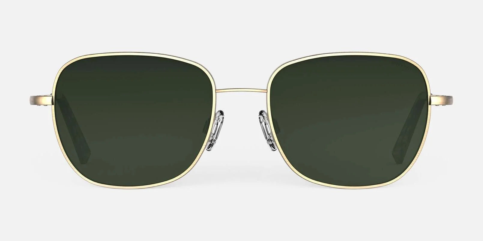 Randolph CECIL Sunglasses / 23k Satin Gold / Evergreen Polarized Gradient Nylon