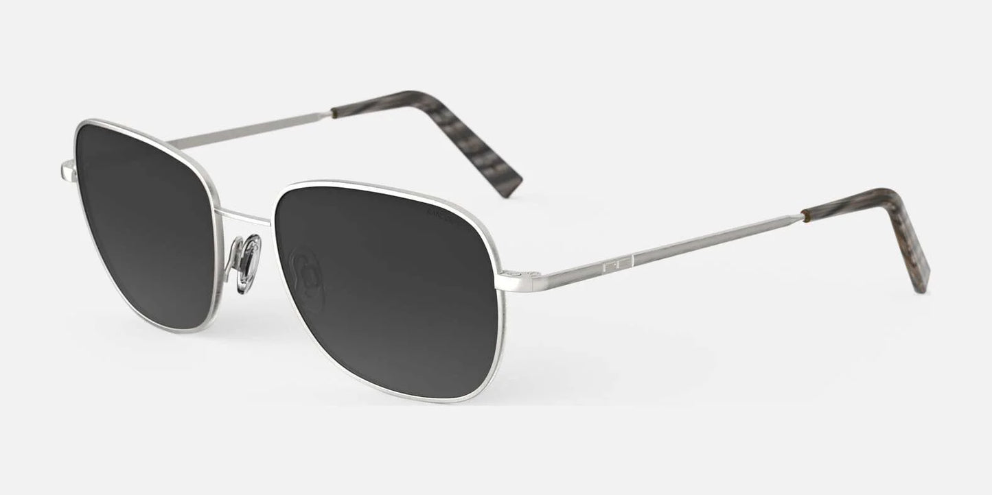 Randolph CECIL Sunglasses / Satin Silver / Coastal Gray Polarized Gradient Nylon