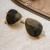 Randolph CONCORDE Sunglasses / Matte Chrome / Nylon Atlantic Blue (Non-Polar) / Size 64