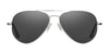 Randolph CONCORDE Sunglasses / Matte Chrome / Nylon Atlantic Blue (Non-Polar) / Size 64