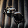Randolph CONCORDE Sunglasses / Matte Chrome / Nylon Atlantic Blue (Non-Polar) / Size 64