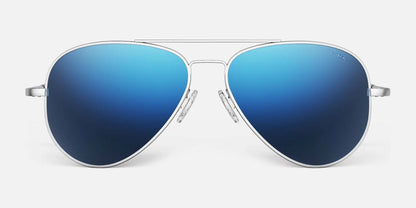 Randolph CONCORDE Sunglasses / Matte Chrome / Atlantic Blue Polarized Nylon