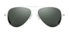 Randolph CONCORDE Sunglasses / Matte Chrome / Nylon Atlantic Blue (Non-Polar) / Size 64