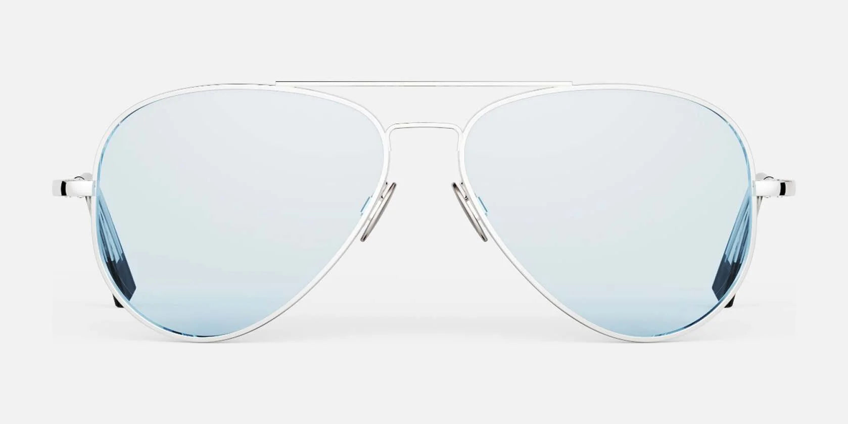 Randolph CONCORDE Sunglasses / 23k White Gold / Blue Hydro Non-Polar Glass
