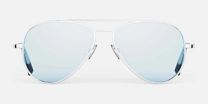 Randolph CONCORDE Sunglasses / 23k White Gold / Blue Hydro Non-Polar Glass