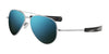 Randolph CONCORDE Sunglasses / Matte Chrome / Cobalt Glass (Polarized) / Size 57