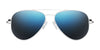 Randolph CONCORDE Sunglasses / Matte Chrome / Nylon Atlantic Blue (Non-Polar) / Size 64