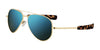 Randolph CONCORDE Sunglasses / 23k Gold / Cobalt Glass (Polarized) / Size 57