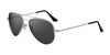 Randolph CONCORDE Sunglasses / Matte Chrome / American Gray Glass (Polarized) / Size 57