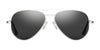 Randolph CONCORDE Sunglasses / Matte Chrome / Nylon Atlantic Blue (Non-Polar) / Size 64