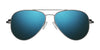 Randolph CONCORDE Sunglasses / Matte Chrome / Nylon Atlantic Blue (Non-Polar) / Size 64