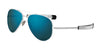 Randolph CONCORDE Sunglasses / 23k White Gold / Cobalt Glass (Polarized) / Size 57