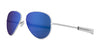 Randolph CONCORDE Sunglasses / Matte Chrome / Nylon Atlantic Blue (Non-Polar) / Size 64