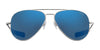 Randolph CONCORDE Sunglasses / Matte Chrome / Nylon Atlantic Blue (Non-Polar) / Size 64