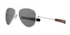 Randolph CONCORDE Sunglasses / 23k White Gold / Nylon American Gray (Polarized) / Size 61