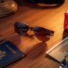 Randolph CONCORDE Sunglasses / Matte Chrome / Nylon Atlantic Blue (Non-Polar) / Size 64