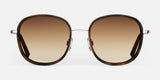 Randolph ELINOR FUSION Sunglasses / 22k Rose Gold with Dark Chocolate Tortoise / Cape Sand Non-Polar Gradient Nylon