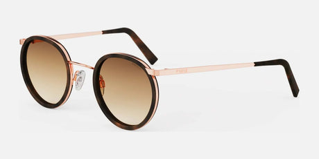 Randolph P3 FUSION Sunglasses / 22k Rose Gold with Dark Chocolate Tortoise / Cape Sand Non-Polar Gradient Nylon