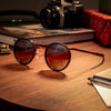 Randolph P3 FUSION Sunglasses | Size 51 / 22k Rose Gold / Rose Gold Nylon (Polarized)