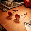 Randolph P3 FUSION Sunglasses | Size 51 / 22k Rose Gold / Rose Gold Nylon (Polarized)