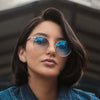 Randolph P3 Sunglasses | Size 51 / 22k Satin Rose Gold / Slate Gradient Nylon (Polarized)