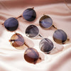 Randolph P3 Sunglasses | Size 51 / 22k Satin Rose Gold / Slate Gradient Nylon (Polarized)