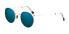 Randolph P3 Sunglasses | Size 51 / 23k White Gold / Cobalt Glass (Polarized)