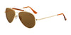 Randolph SPORTSMAN Sunglasses / 23k Gold / American Tan Glass (Polarized) / Size 57