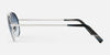 Randolph THADEN Sunglasses | Size 54 / Satin Silver / Slate Non-Polar Gradient Nylon