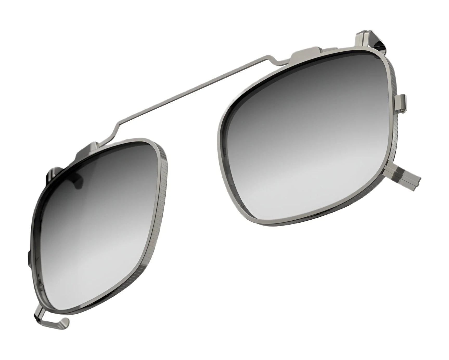 Randolph x BKc P-51 CLIP-ON Sunglasses / Gunmetal Clip / Gray Gradient (Polarized)