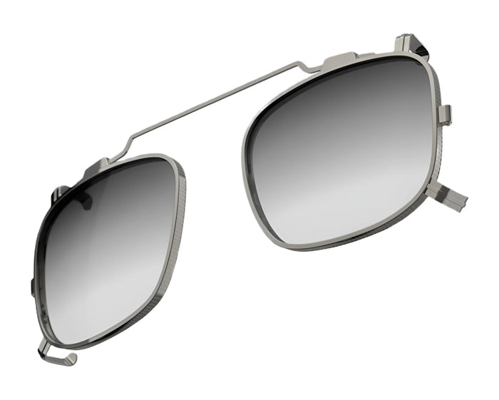 Randolph x BKc P-51 CLIP-ON Sunglasses | Size 50 / Gunmetal Clip / Gray Gradient (Polarized)