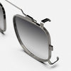 Randolph x BKc P-51 CLIP-ON Sunglasses | Size 50 / Gunmetal Clip / Gray Gradient (Polarized)