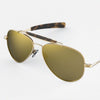 Randolph x TODD SNYDER SPORTSMAN Sunglasses / 23k Gold / Gold Flash Polarized Glass / Size 57