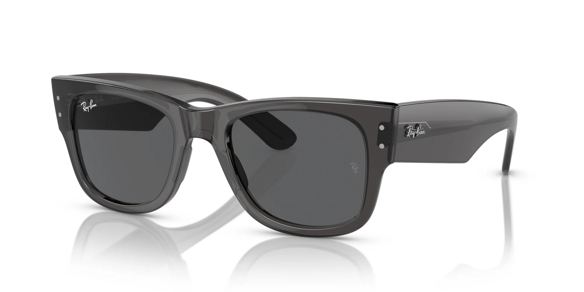 Ray-Ban MEGA WAYFARER RB0840S Sunglasses Transparent Black / Dark Grey