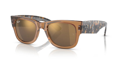 Ray-Ban MEGA WAYFARER RB0840S Sunglasses Transparent Brown / Gold