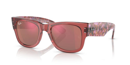 Ray-Ban MEGA WAYFARER RB0840S Sunglasses Transparent Pink / Red