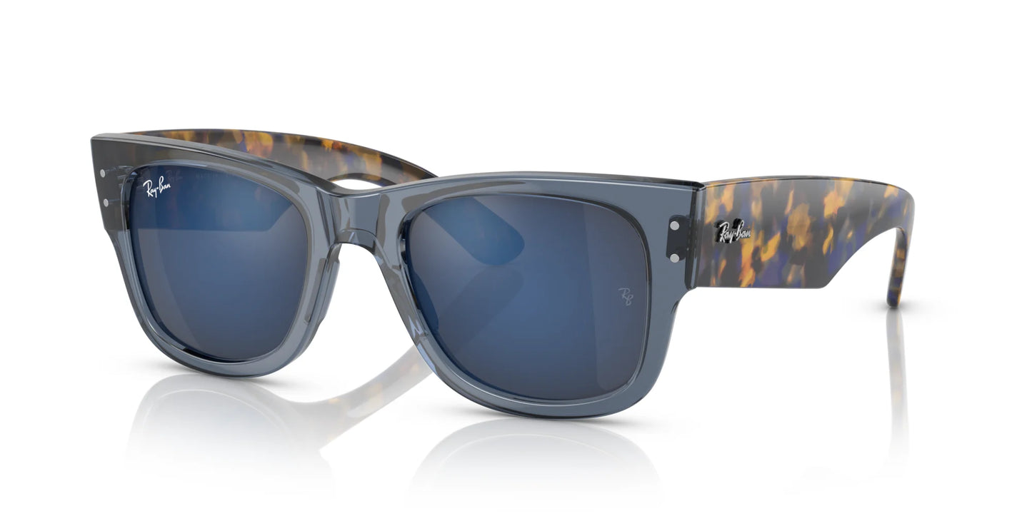 Ray-Ban MEGA WAYFARER RB0840S Sunglasses Transparent Dark Blue / Blue