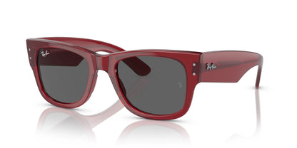Ray-Ban MEGA WAYFARER RB0840S Sunglasses Transparent Red / Dark Grey