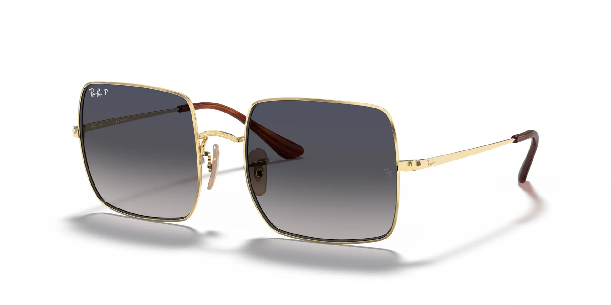 Ray-Ban SQUARE RB1971 Sunglasses Gold / Blue / Grey