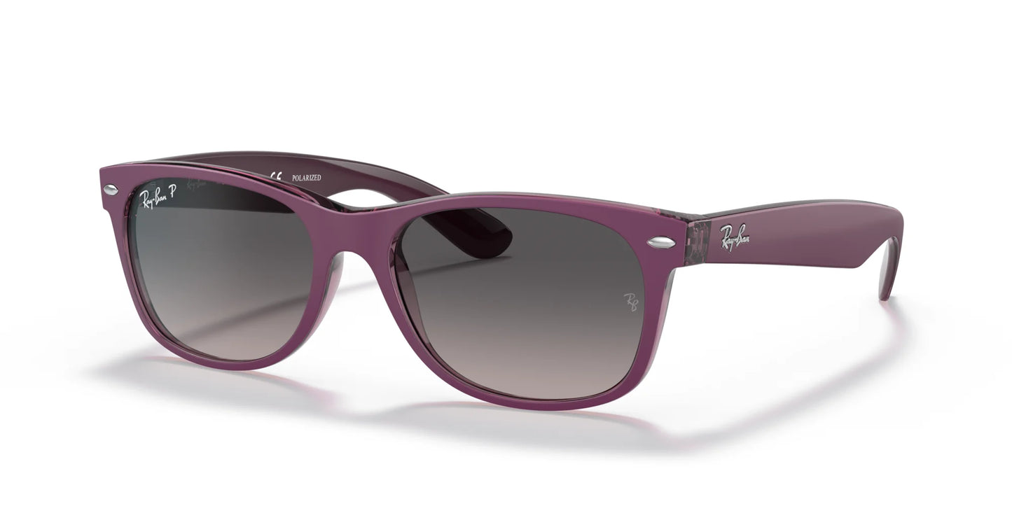 Ray-Ban NEW WAYFARER RB2132 Sunglasses Violet On Transparent Violet / Grey