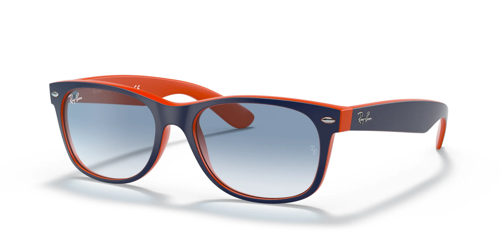 Ray-Ban NEW WAYFARER RB2132 Sunglasses Blue On Orange / Light Blue Gradient