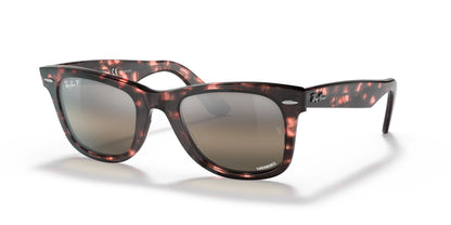 Ray-Ban WAYFARER RB2140 Sunglasses Transparent Pink / Silver / Grey