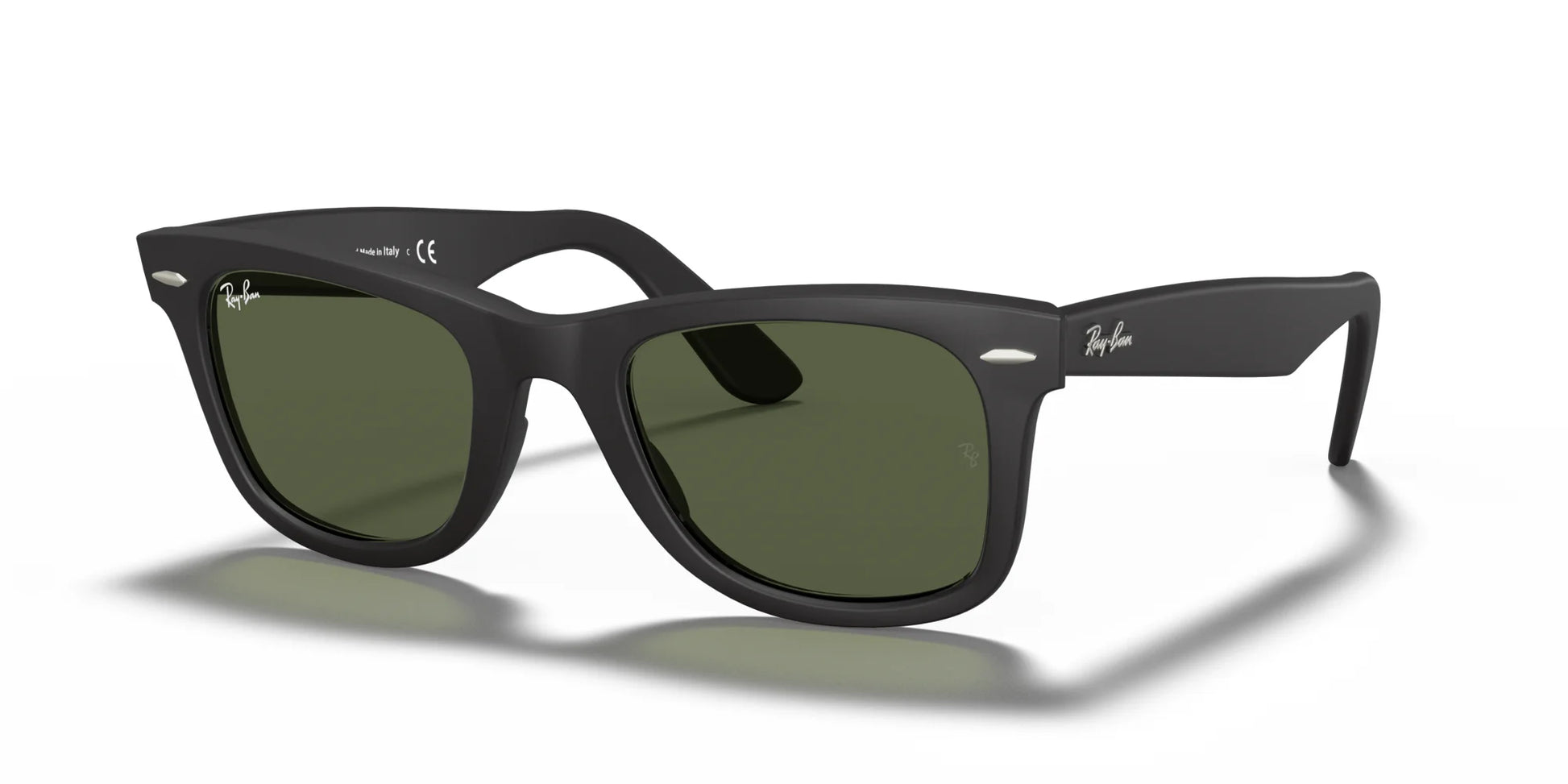 Ray-Ban WAYFARER RB2140F Sunglasses Black / Green Classic G-15