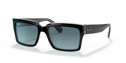 Ray-Ban INVERNESS RB2191 Sunglasses Black On Transparent / Blue Gradient
