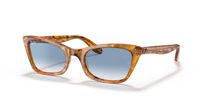 Ray-Ban LADY BURBANK RB2299 Sunglasses Amber Tortoise / Clear / Blue