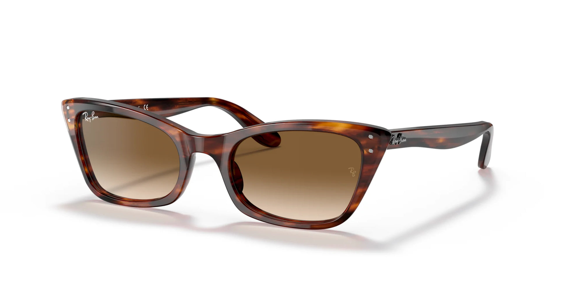 Ray-Ban LADY BURBANK RB2299 Sunglasses Striped Havana / Clear / Brown