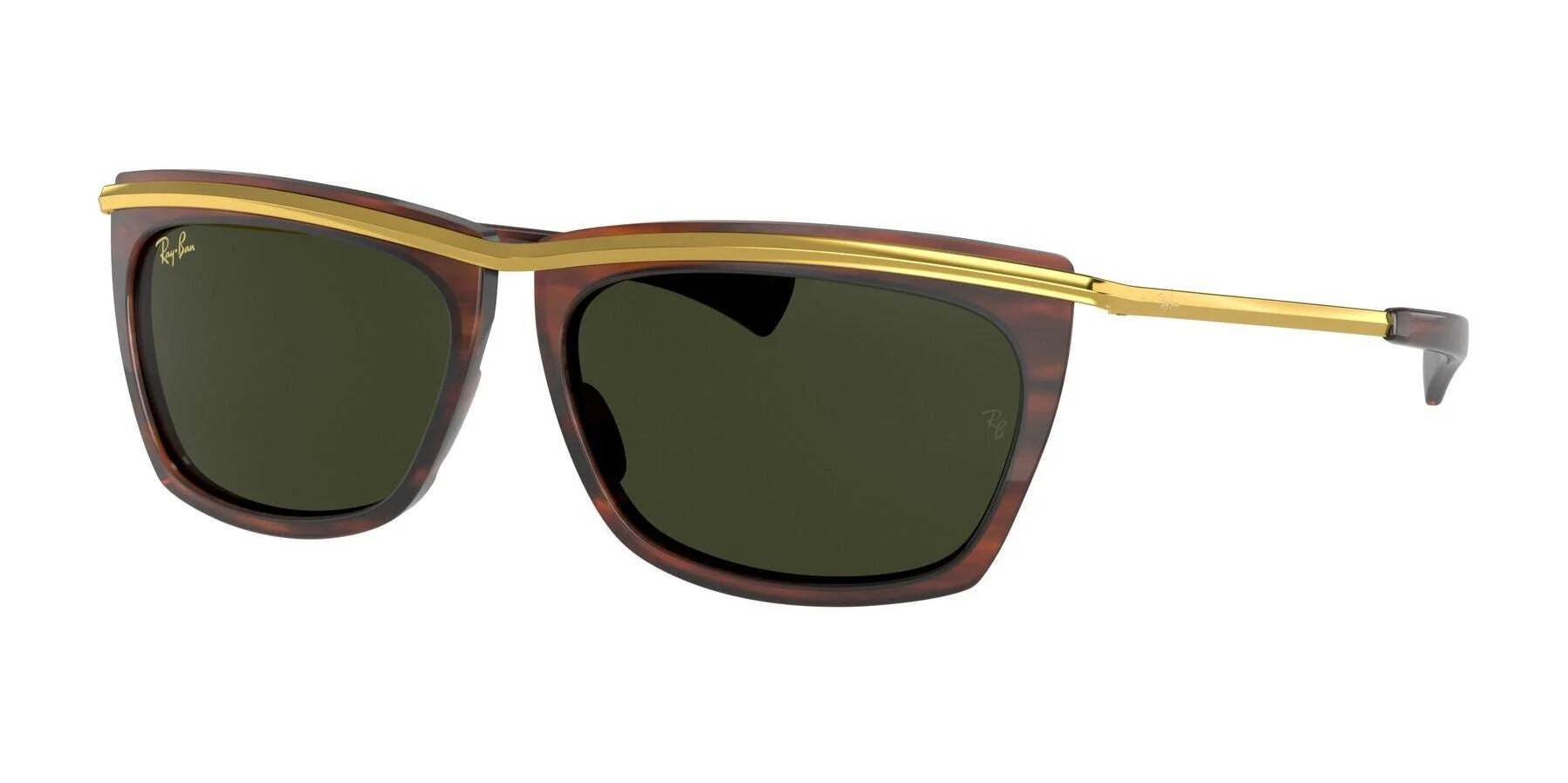 Ray-Ban OLYMPIAN II RB2419 Sunglasses Striped Havana / G-15 Green