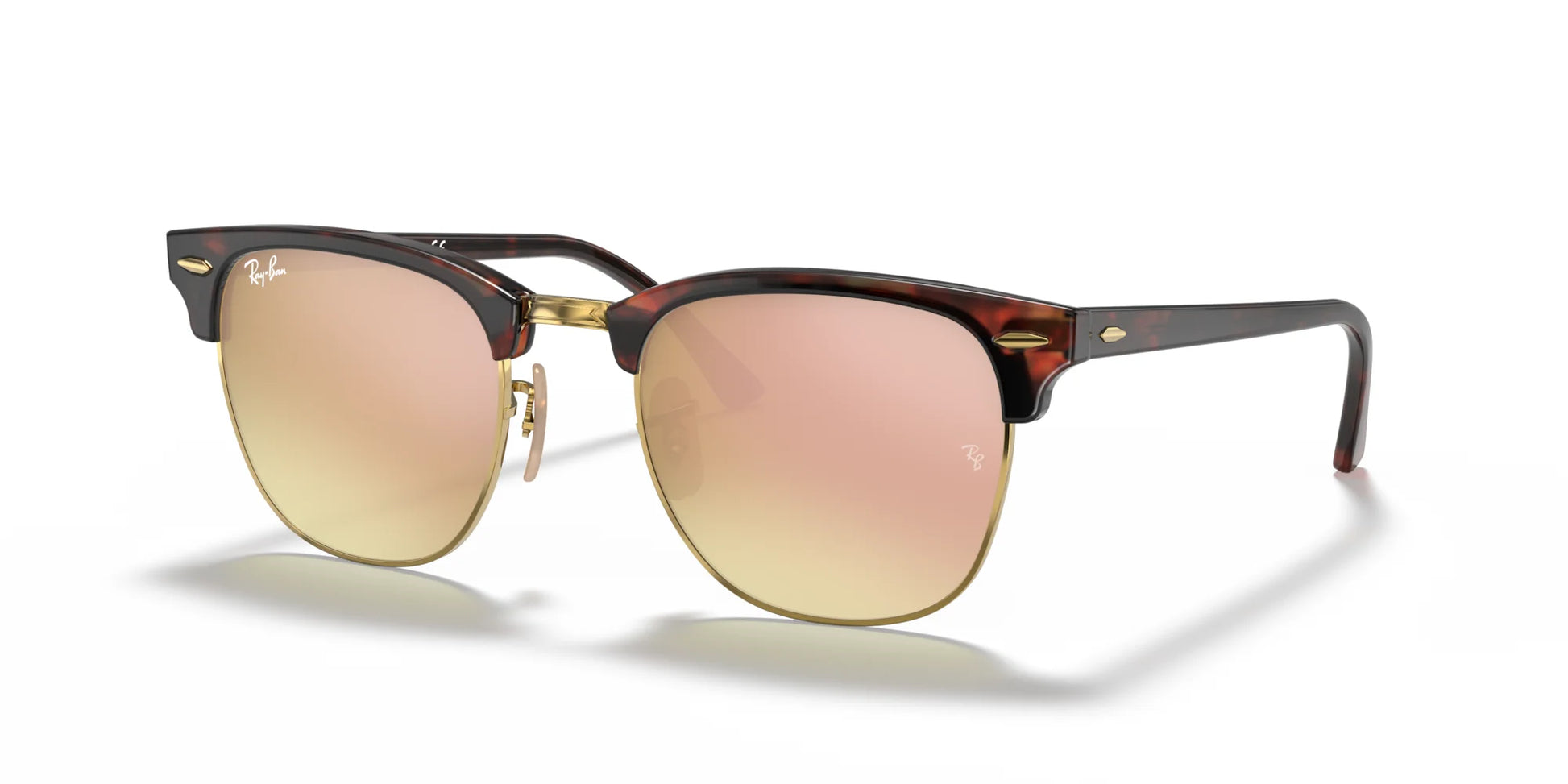 Ray-Ban CLUBMASTER RB3016 Sunglasses Red Havana / Copper Flash