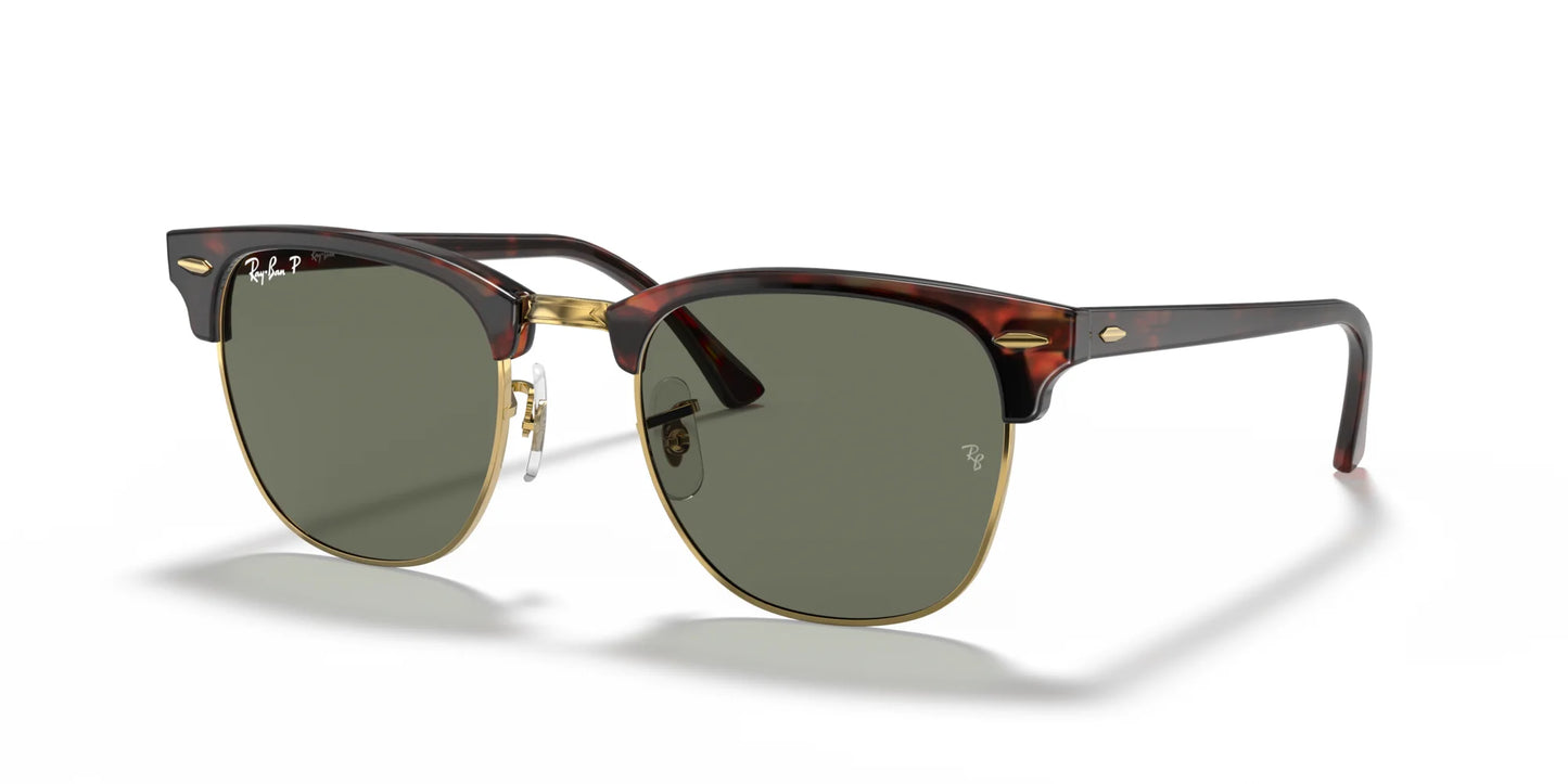 Ray-Ban CLUBMASTER RB3016F Sunglasses Red Havana / Green