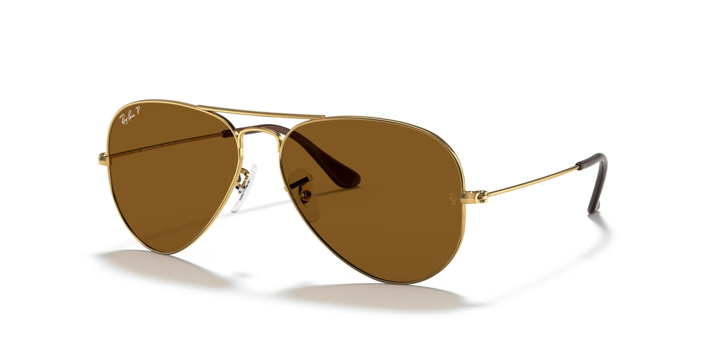 Ray-Ban AVIATOR LARGE METAL RB3025 Sunglasses | Size 58 Gold / Brown